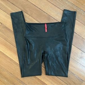 Spanx High Waisted Faux Leather Leggings Black